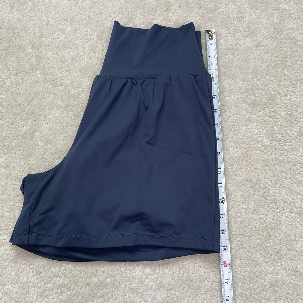Halara Softlyzero Airy Shorts Womens Large Navy Super High Waisted 2-in-1 Yoga - Picture 7 of 13